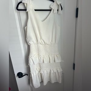 White Ruffle dress